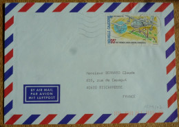 Nouvelle Calédonie Enveloppe Affranchie PA N°346 Oblitération Nouméa 1997 - Cartas & Documentos