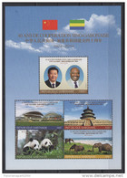 Gabon Gabun 2014 Mi. 136 Bloc Block Souvenir Sheet China-Gabon Chine Coopération Faune Fauna Panda Elephants MNH** - Gabun (1960-...)