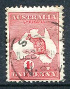 Australia 1913-14 Roos (1st Wmk.) - 1d Red - Die IIa - Wmk. Inverted - Used (SG 2ew) - Gebraucht