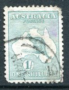 Australia 1913-14 Roos (1st Wmk.) - 1/- Emerald - Die II - Used (SG 11) - Gebraucht