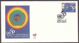 South Africa FDC 6.25 1995 United Nations 50th Anniversary - Sonstige & Ohne Zuordnung