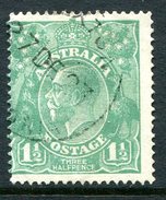 Australia 1918-23 KGV Heads (2nd Wmk.) - 1½d Green Used (SG 61) - Oblitérés