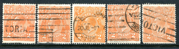 Australia 1918-23 KGV Heads (2nd Wmk.) - 2d Orange Shades Selection Used (SG 62) - Usados