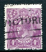 Australia 1918-23 KGV Heads (2nd Wmk.) - 4d Violet Used (SG 64) - Usados