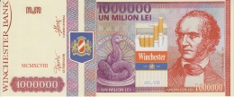 Romania - 1 Million - Winchester Bank - Cigarettes Advertising Bill - 1998 - Promotion - Advertisement 215x90 Mm - Rumänien