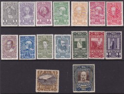 Austria 1910 Kaisers Birthday Sc 128-144 Mint Hinged (missing 2kr)5kr And 10kr Signed - Neufs