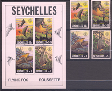 Seychelles, Yvert 485/488&BF17, Scott 479/482&483, MNH - Seychellen (1976-...)