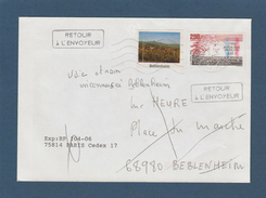 2771 De 1992 - Adresse Fantaisiste - M. HEURE à BEBLENHEIM 68 - Cachet Retour De Beblenheim - Voir 2 Scannes - Gebraucht