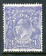 Australia 1924 KGV Heads (2nd Wmk.) - 3d Dull Ultramarine Used (SG 79) - Oblitérés