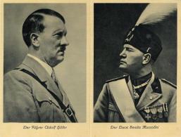 Hitler Und Mussolini Klappkarte I-II - Non Classificati