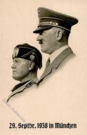 Hitler Mussolini WK II Sonderstempel I-II - Ohne Zuordnung