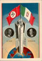 Hitler Mussolini WK II  Künstlerkarte I-II - Non Classés
