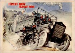 Propaganda WK II ITALIEN - Mit Militär-MOTORRAD 1939 Sign. Künstlerkarte I - Ohne Zuordnung