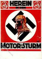 Propaganda WK II Herein In Den Motor Sturm Sign. Montor, Martin WK II Künstlerkarte II- (Rechter Rand Beschädi - Ohne Zuordnung