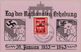 NS-GEDENKKARTE WK II - TAG Der Nationalen Erhebung 30.1.43 Mit S-o (violett) I - Non Classificati