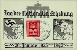 NS-GEDENKKARTE WK II - TAG Der Nationalen Erhebung 30.1.43 Mit S-o (grün) I - Non Classificati