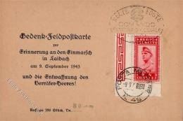 NS-GEDENKBLATT WK II - Gedenk-Feldpostkarte EINMARSCH In LAIBACH 9.September 1943 I - Non Classificati