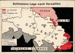 NS-LANDKARTE WK II - SCHLESIENS LAGE Nach VERSAILLES I-II - Ohne Zuordnung