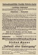 Zwischenkriegszeit Flugblatt 15 X 22 Cm Protestkundgebung Im Zirkus Krone Sprecher Adolf Hitler 1921 I-II (kleiner Einri - Ohne Zuordnung