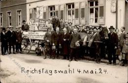 Weimarer Republik Reichstagswahl 1924 Foto AK I-II (Ecken Abgestossen) - Ohne Zuordnung