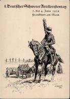 Weimarer Republik Frankfurt (6000) 1. Deutscher Schwerer Artilleristentag Sign. Merte, O. Künstlerkarte I-II - Non Classés