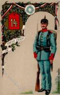 Regiment Nr. 14 Inf. Regt. 3. Komp.  Prägedruck 1905 I-II - Regimente