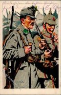 WK I Sign. Hohlwein, Ludwig Soldaten Bahlens Kekse Werbung Künstlerkarte I-II Publicite - Non Classificati