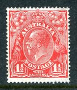 Australia 1926-30 KGV Heads (Wmk. Mult. Crown A) - P.14 - 1½d Scarlet Used (SG 87) - Oblitérés