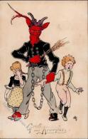 Krampus Kinder  1913 I-II (fleckig) - Ohne Zuordnung