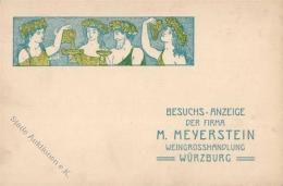 Wein Würzburg (8700) Weingrosshandlung M. Meyerstein Künstlerkarte 1908 II (Abschürfung) Vigne - Ohne Zuordnung