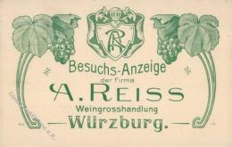 Wein Würzburg (8700) Weingrosshandlung A. Reiss  1911 I-II Vigne - Ohne Zuordnung