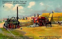 Landwirtschaft Maschine Lanz Dampf Dreschsatz Werbe AK I-II Paysans - Ohne Zuordnung