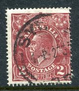 Australia 1926-30 KGV Heads (Wmk. Mult. Crown A) - P.14 - 2d Red-brown Used (SG 89) - Used Stamps