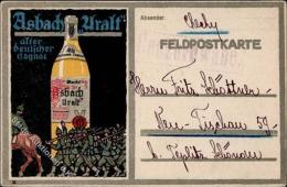 Alkoholwerbung Asbach Uralt Soldaten WK I  Künstlerkarte I-II (Ecke Abgestossen) - Ohne Zuordnung