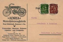 KAMENZ,Sa. - MOTORFAHRZEUGFABRIK ADRIA  - MOTORRAD Werbekarte I-II - Ohne Zuordnung