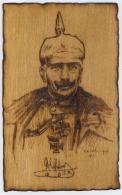 Holz-Karte Kaiser Wilhelm II Sign. Würzburger, Theo Künstler-Karte I-II Carte En Bois - Ohne Zuordnung