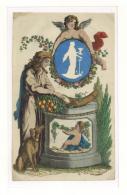 Freundschaftsbild Biedermeier Ca. 1800 Zum Klappen Mit Spruch Im Passepartout Bild Ca. 10,2 X 16,7 Cm I- - Non Classés