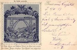 Seide Wuppertal (5600) Gewebt Deutschlands Höchste Brücke 1899 I-II Soie - Non Classificati