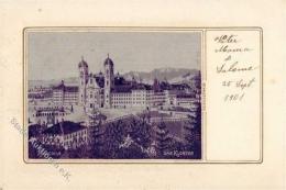 Seide Gewebt Einsiedeln Kloster 1901 I-II (fleckig) Soie - Non Classés