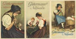 Liebich 3'er Set Werbung Gütermann Nähseide Künstler-Karten I-II Publicite - Non Classés