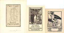 Ex Libris Mappe Mit Circa 30 Stück Teils Mit Autogramm I-II - Non Classificati