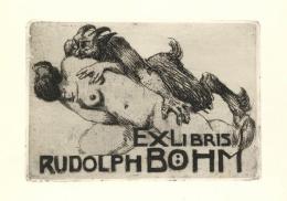 Ex Libris Erotik Teufel Original Entwurf Sign. Erler, Georg I-II (fleckig) Erotisme - Ohne Zuordnung