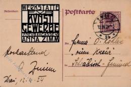 WIENER WERKSTÄTTE - AUTOGRAPH D. WW-Künstlerin ANNA ZIMM Auf GSK Wien 1924 I-II" - Non Classificati