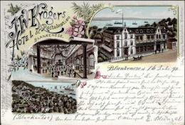 Hamburg (2000) Hotel Gasthaus Kröger Blankenese Lithographie 1898 I-II (Marke Entfernt) - Ohne Zuordnung