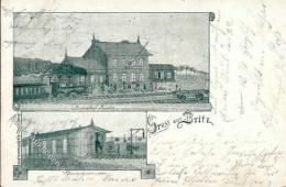 Britz (1000) Bahnhof Eisenbahn 1902 I-II (fleckig) Chemin De Fer - Ohne Zuordnung