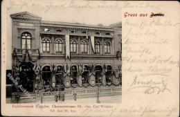 Berlin (1000) Gasthaus Eiskeller 1903 I-II (Ecken Abgestossen, Marke Teils Entf) - Ohne Zuordnung