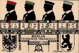 Studentika BERLIN - Künstlerkarte - Randnadelloch I-II - Non Classificati