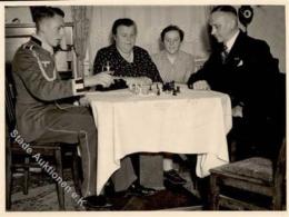 SCHACH - Militär-Foto-Ak Beim Svchachspiel (11,3x8,4cm) I-II - Ohne Zuordnung