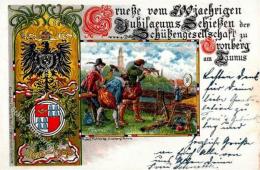 Schützenfest Kronberg (6242) 500 Jährg. Jubiläums Schiessen Sign. Pichler, Rudolf Künstlerkarte 1898 - Non Classés