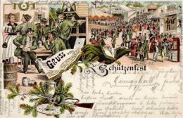 Schützenfest Apolda (O5320) Ort Lt. Stempel Lithographie 1898 I-II - Non Classificati